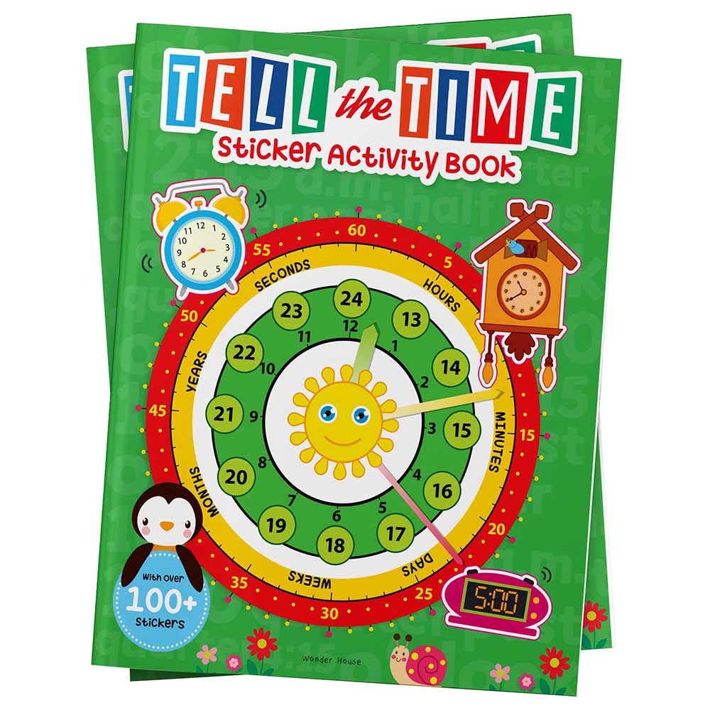  كتاب tell the time sticker activity book