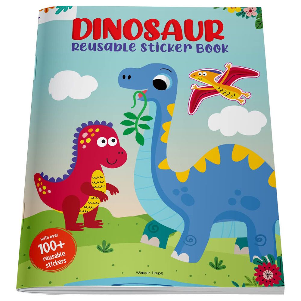  كتاب dinosaur world reusable sticker book