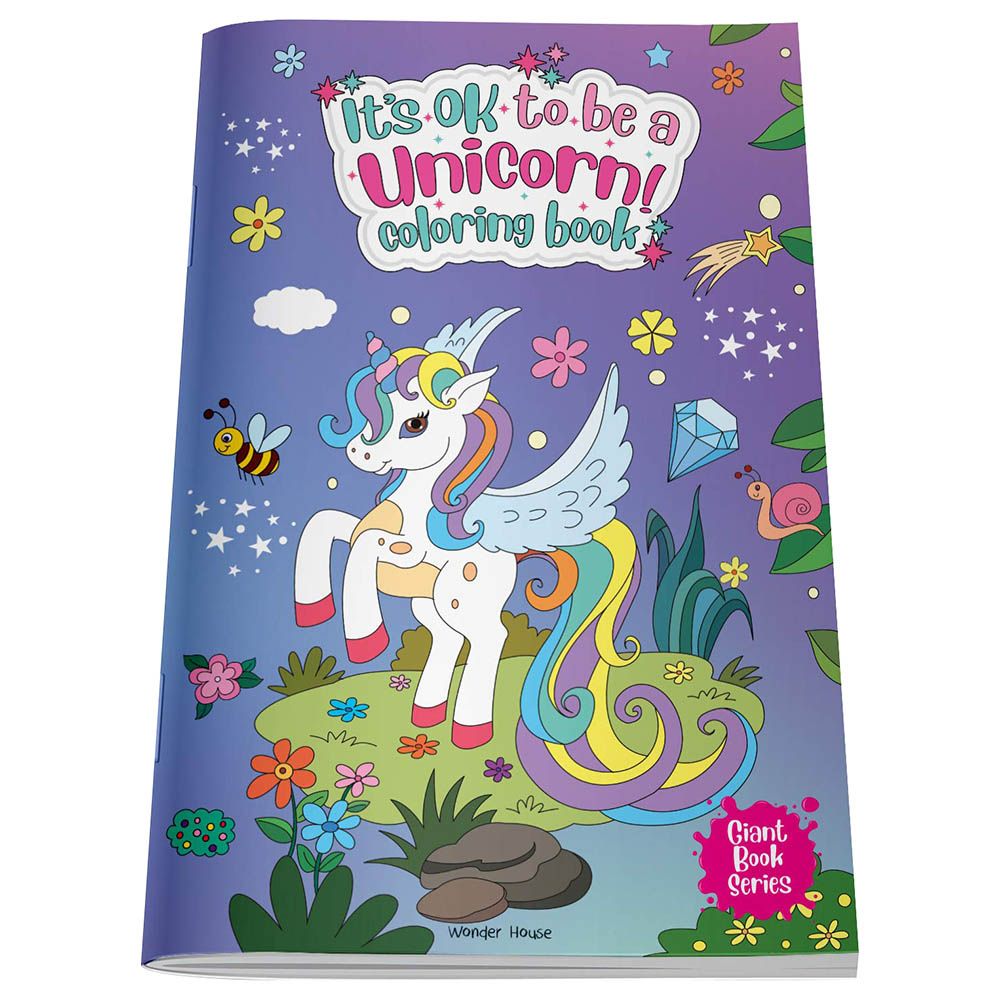  كتاب giant book series unicorn coloring book