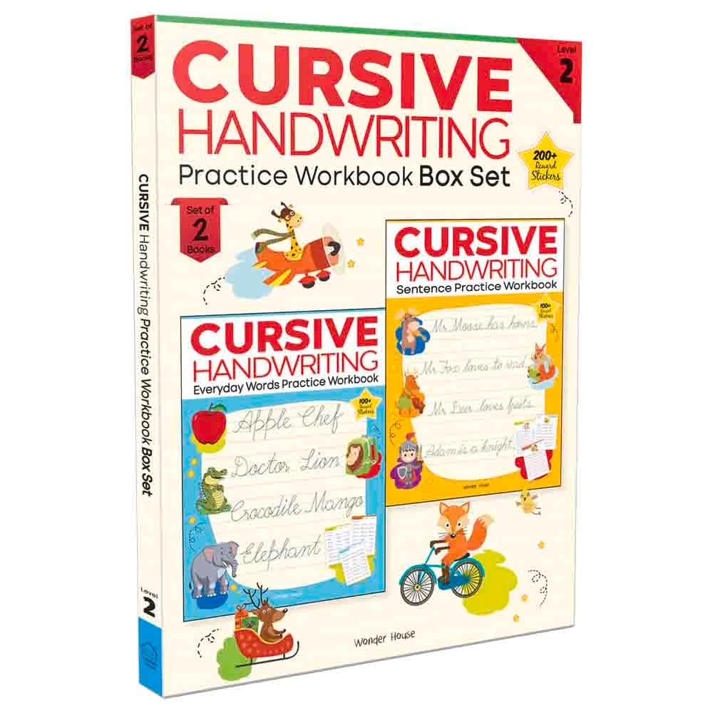  كتاب cursive handwriting practice workbook: set of 2