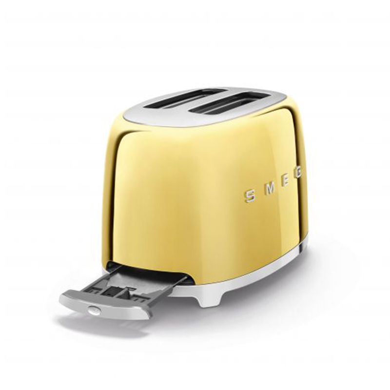 Smeg - 50's Retro Style Aesthetic 2 Slice Toaster - Gold