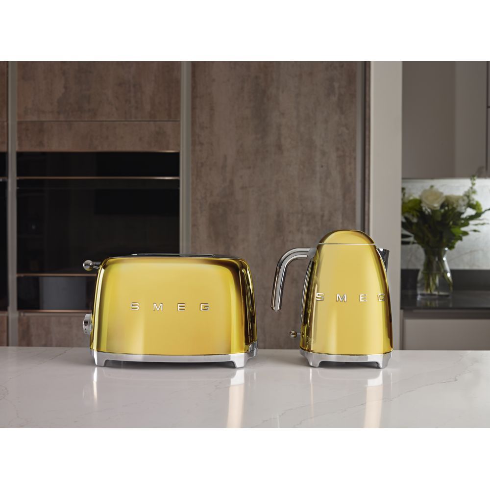 Smeg - 50's Retro Style Aesthetic 2 Slice Toaster - Gold