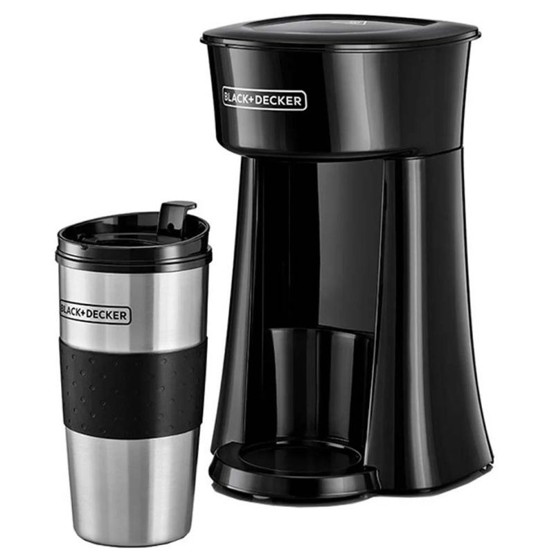 Black+Decker Coffee Maker With Travel Mug - Black/Silver