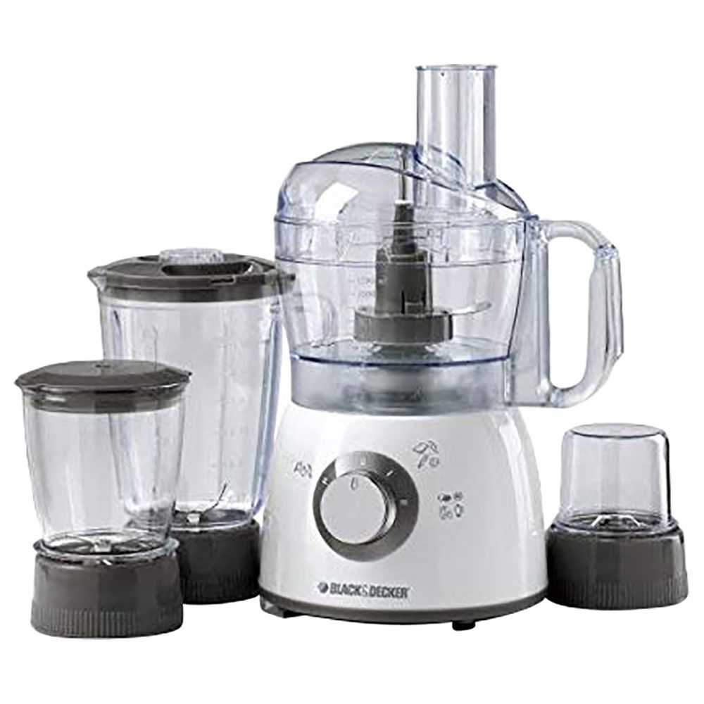 Black+Decker - Food Processor With Blender 400W - White