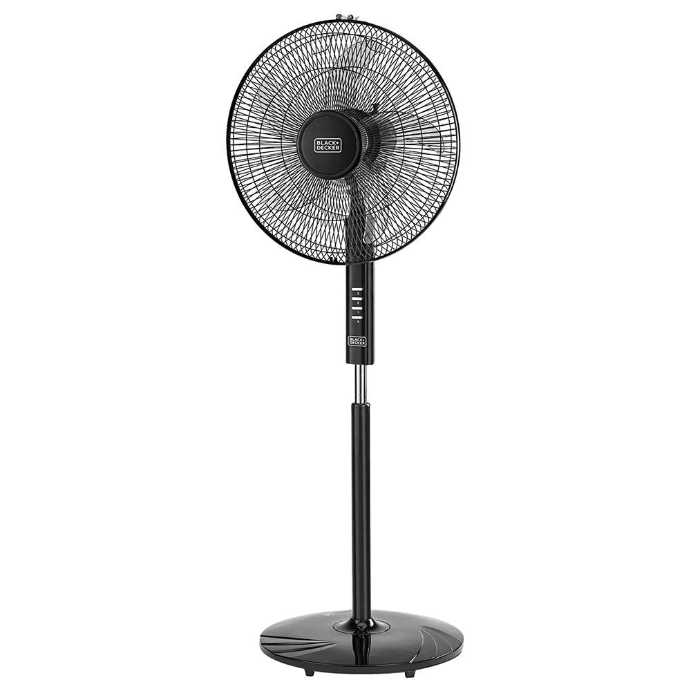 Black+Decker - 16 Inch Pedestal Stand Fan - Black