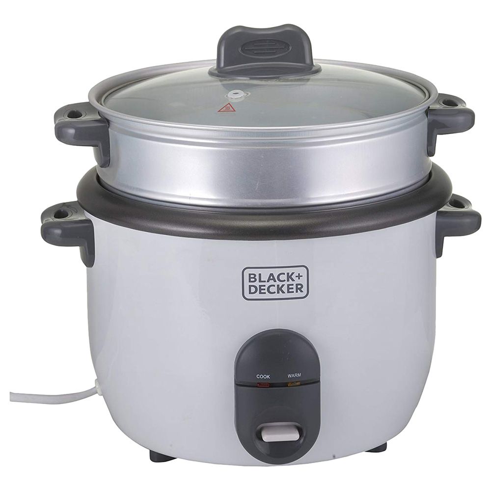 Black+Decker - 1.8 litre Rice Cooker - White