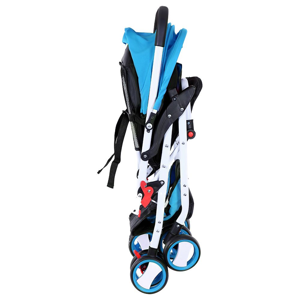 Baby Plus - Stroller Cum Pram - Blue & Black