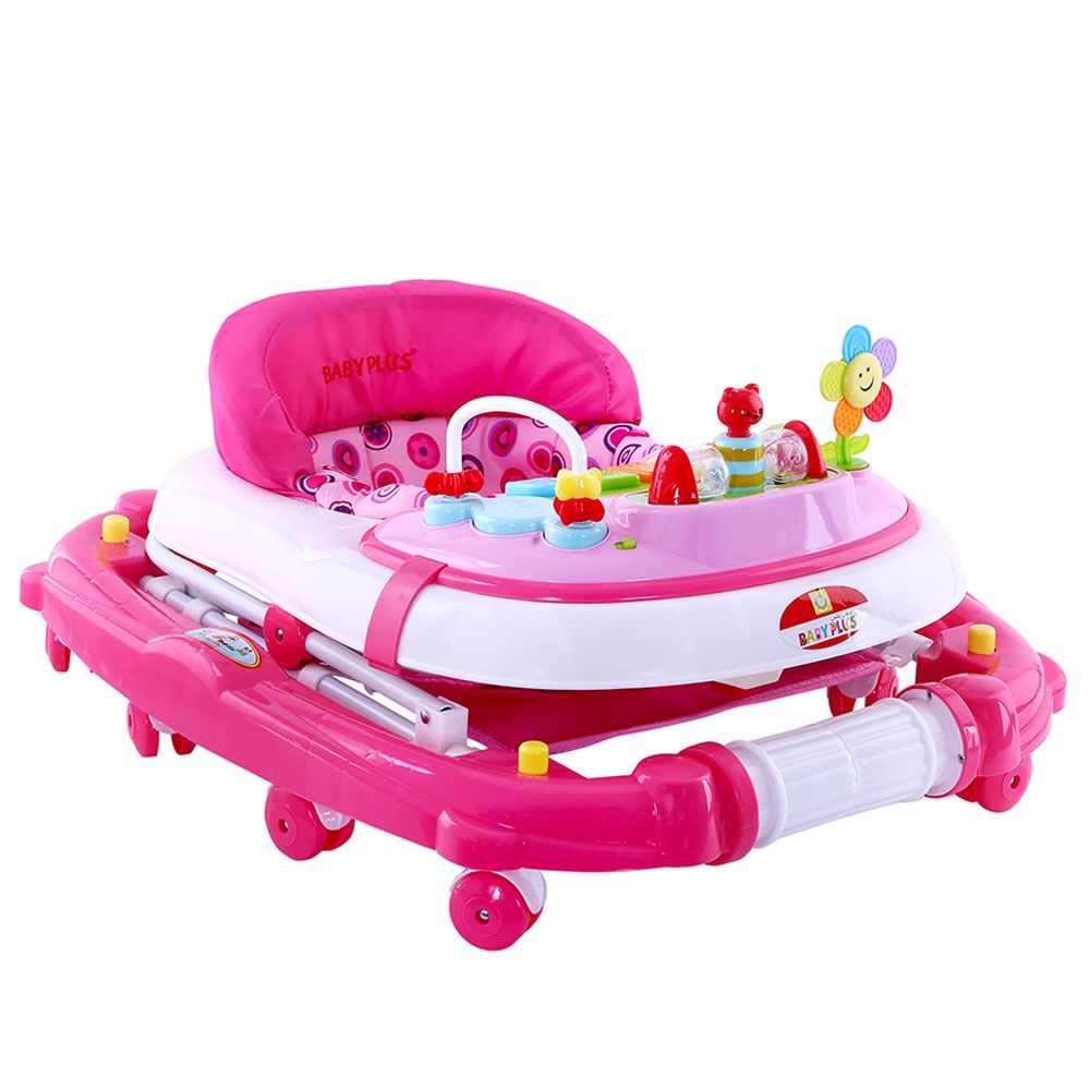 Baby Plus - Baby Walker Cum Rocker Polka Dots - Pink