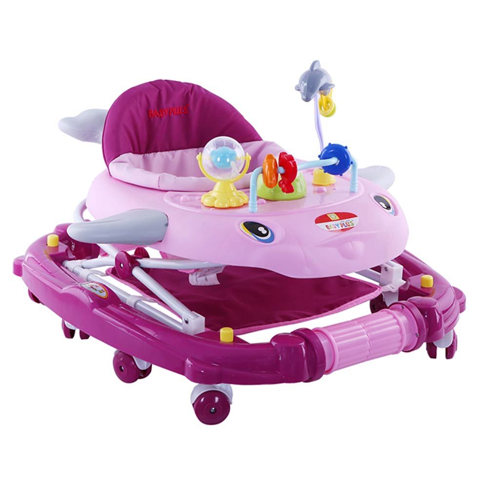 Baby Plus - Baby Walker Cum Rocker Fish - Pink