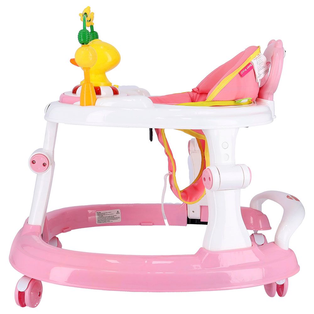 Baby Plus - Baby Walker With Duck Toy - Pink