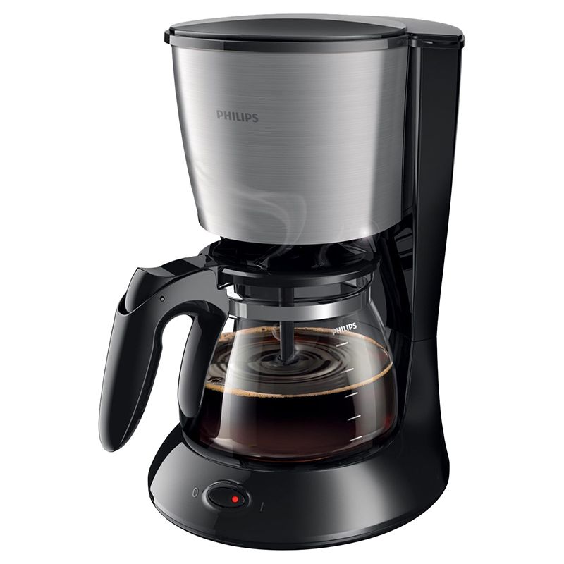 Philips - Daily Coffee Maker - 1.2L - Metal/Black