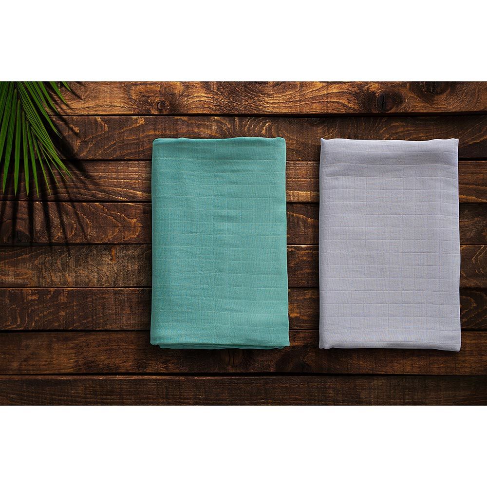 Anvi Baby - Organic Muslin Swaddle 2pc - Turbid Waters