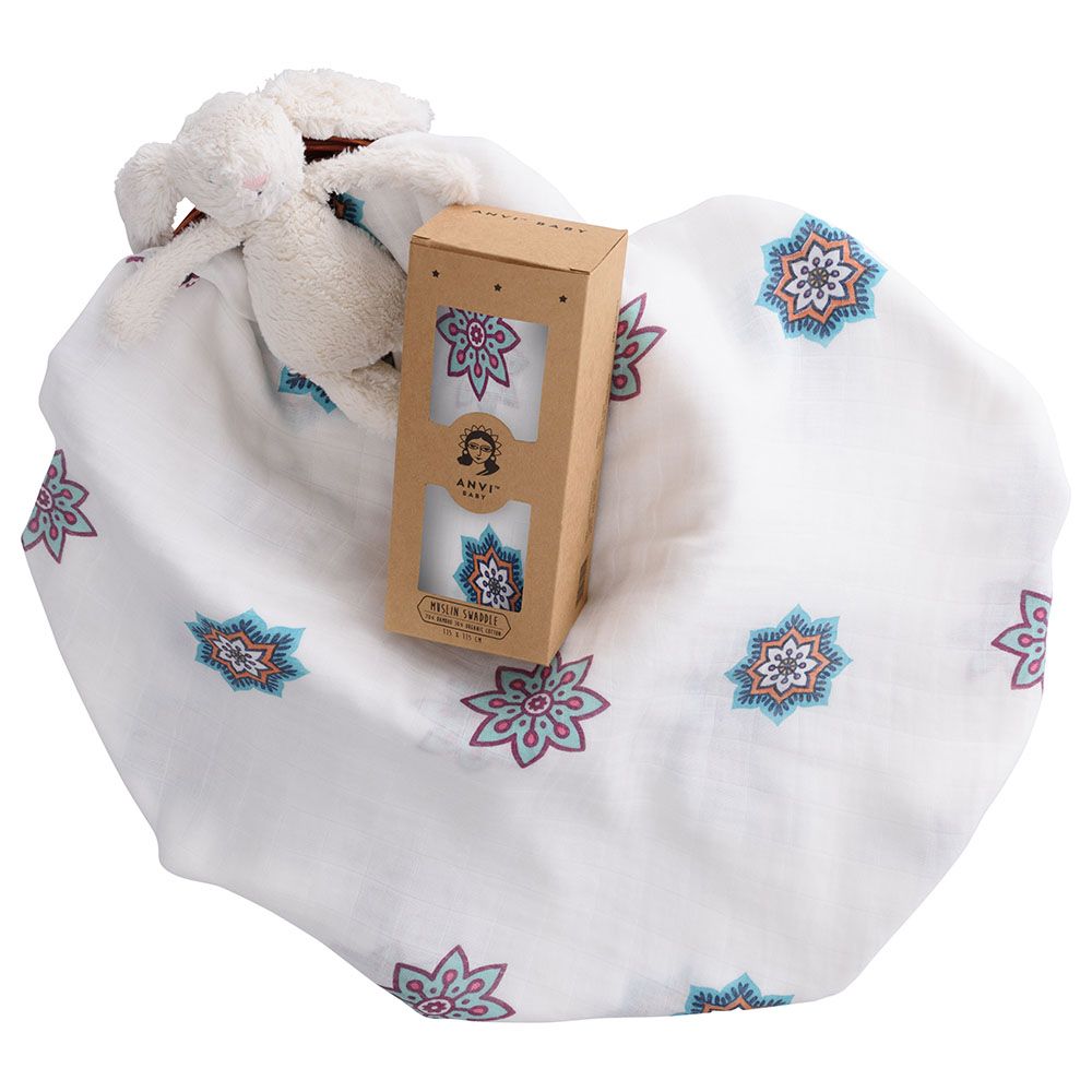 Anvi Baby Organic Bamboo Muslin Swaddle Wrap- Ameya