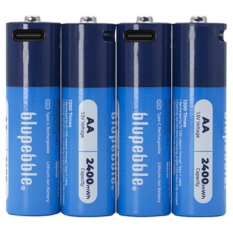 Blupebble - Blucell Type C AA 1600mAh Batteries - Pack of 4