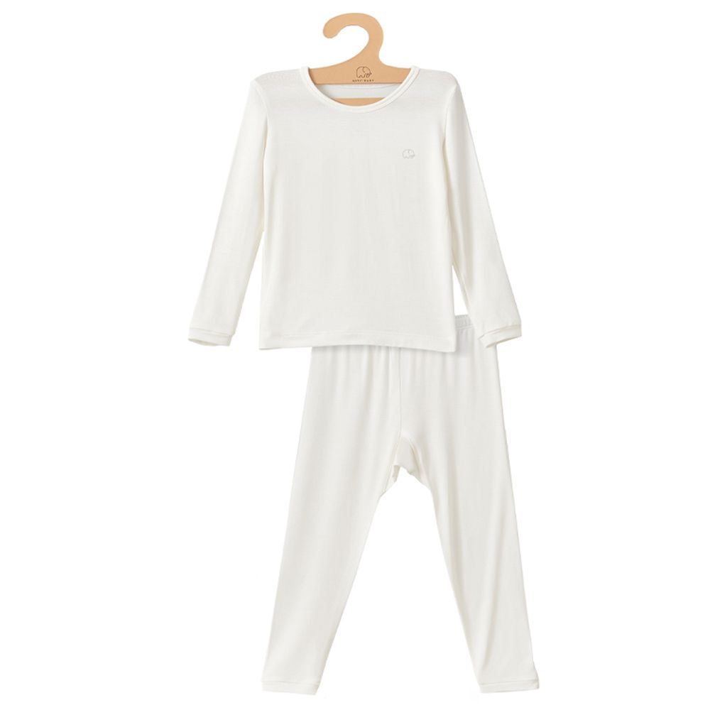 Anvi Baby - 2pc-Set - Bamboo Spandex Pyjama - White