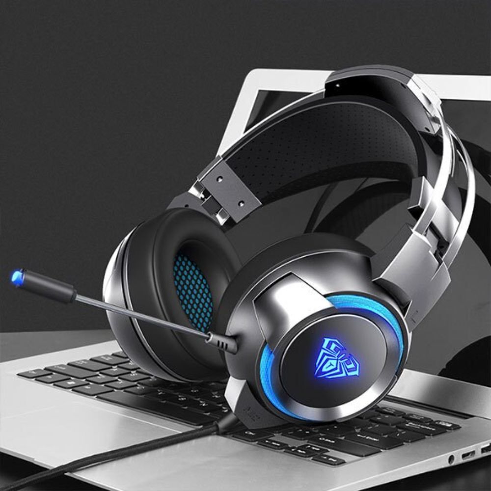 Aula - G91 Gaming HIFI Headphone W/ LED Light - Black