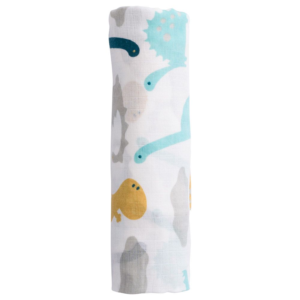 Anvi Baby - Organic Cotton Muslin Swaddle Wrap Dinosaur Island