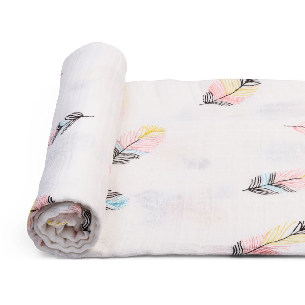 Anvi Baby - Organic Cotton Muslin Swaddle Wrap - New Leaf