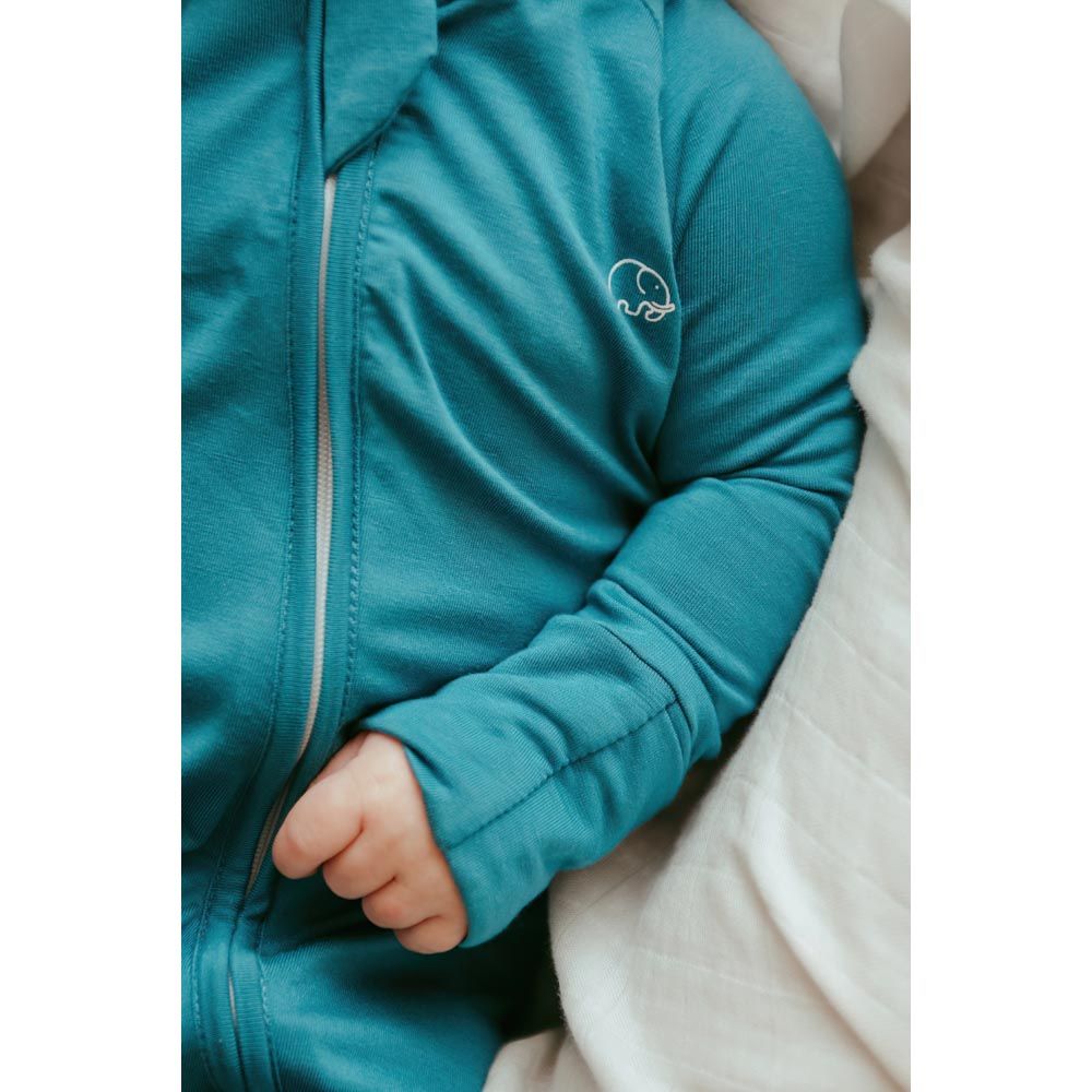 Anvi Baby - Organic Solid Zipper Sleepsuit - Blue