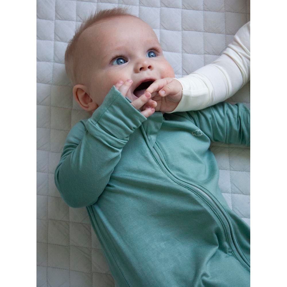 Anvi Baby - Organic Bamboo Zipper Romper- Soft Sage