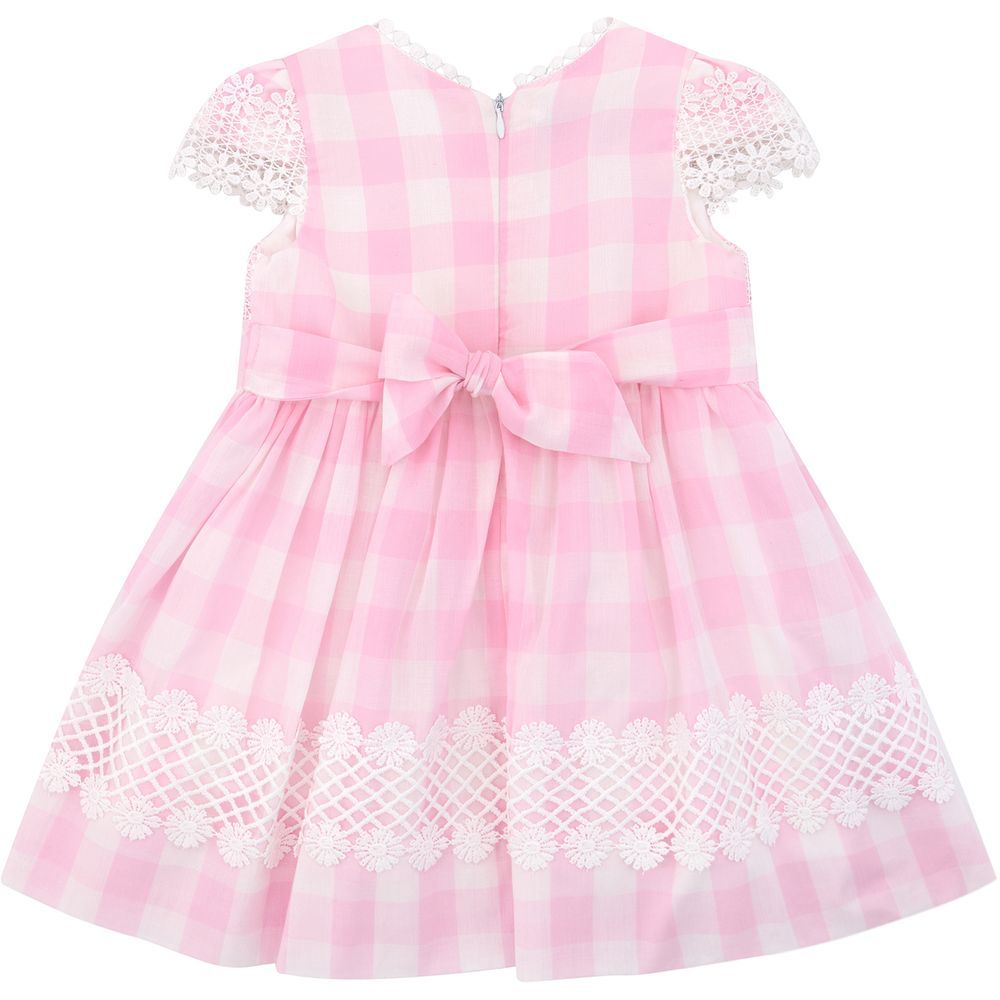 By,Ray - Checks Fit And Flare Dress - Neon Pink