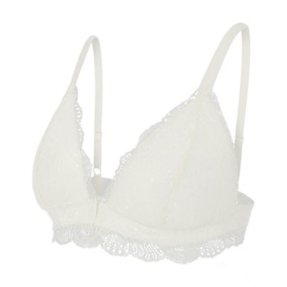 Mamalicious - Solid Maternity Lace Bra - Antique White