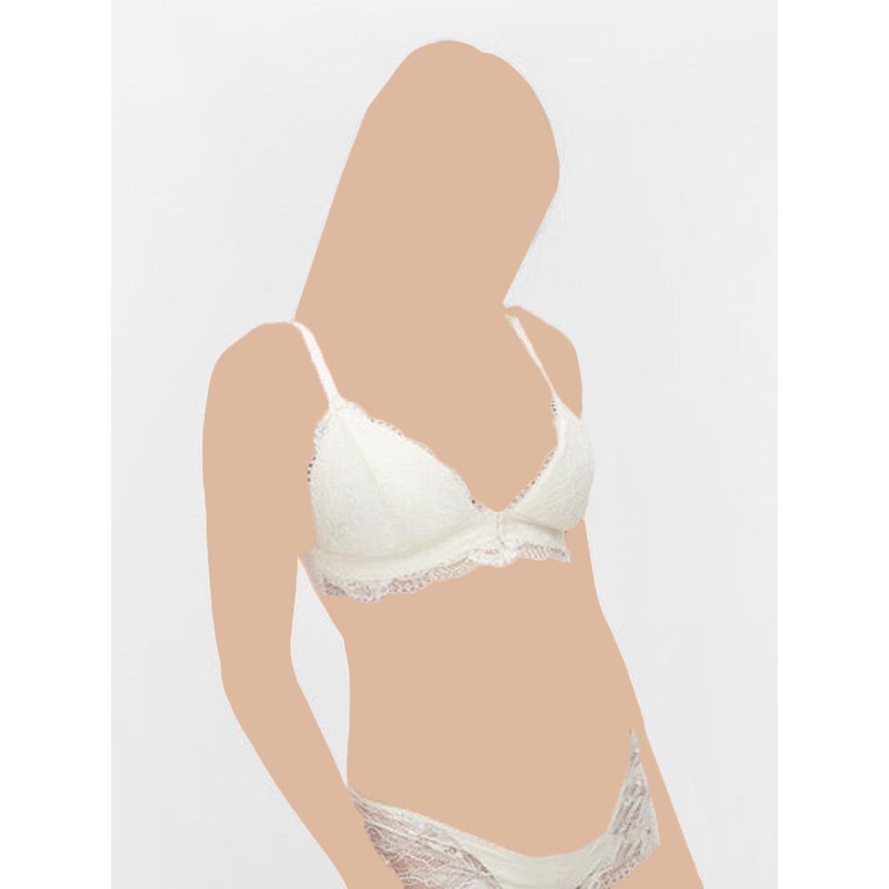 Mamalicious - Solid Maternity Lace Bra - Antique White