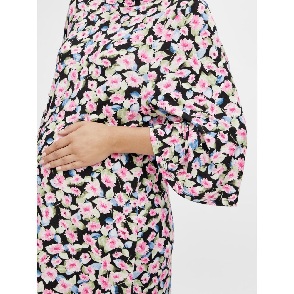 Mamalicious - Maternity Floral Dress W/ Bell Sleeves