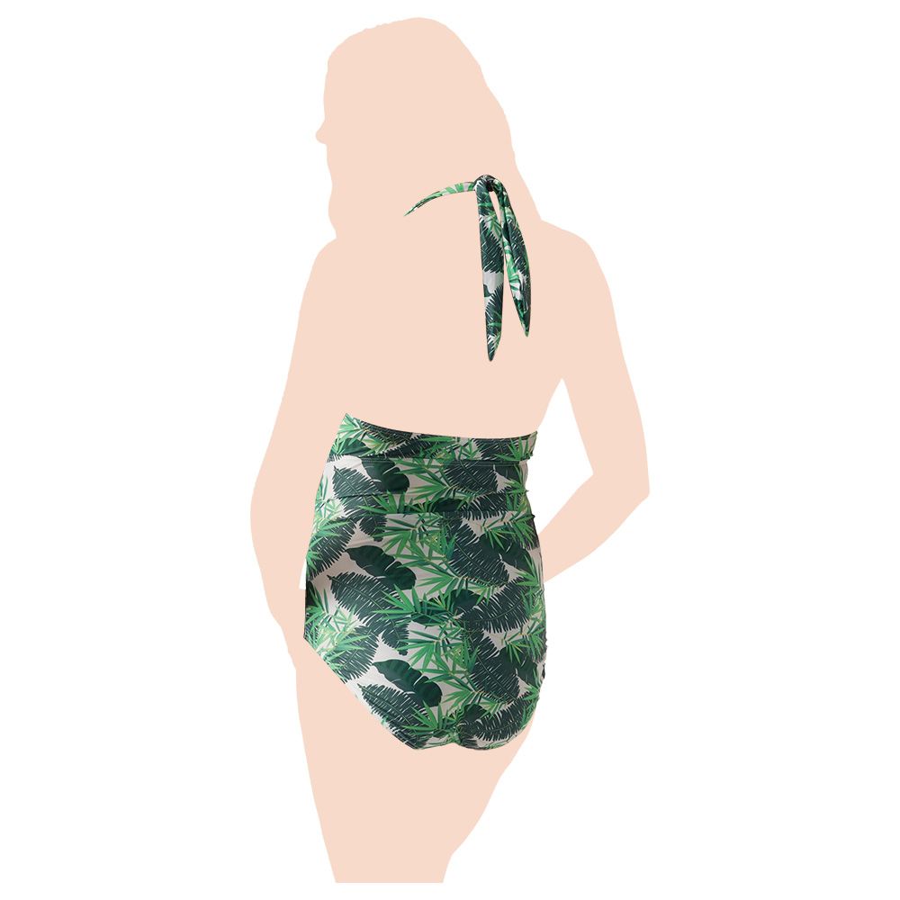 Mamalicious - Padded Swimsuit - Trekking Green