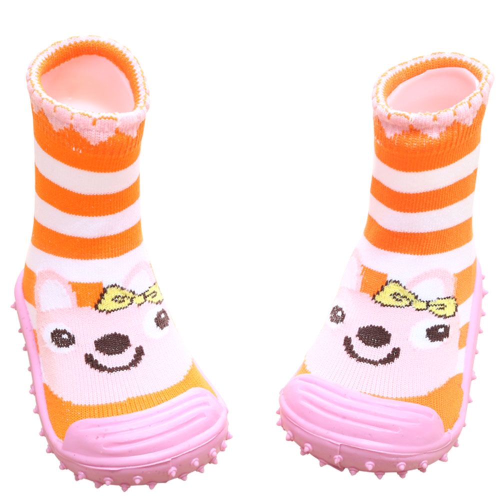 COOL GRIP Baby Shoe Socks Bunny Orange