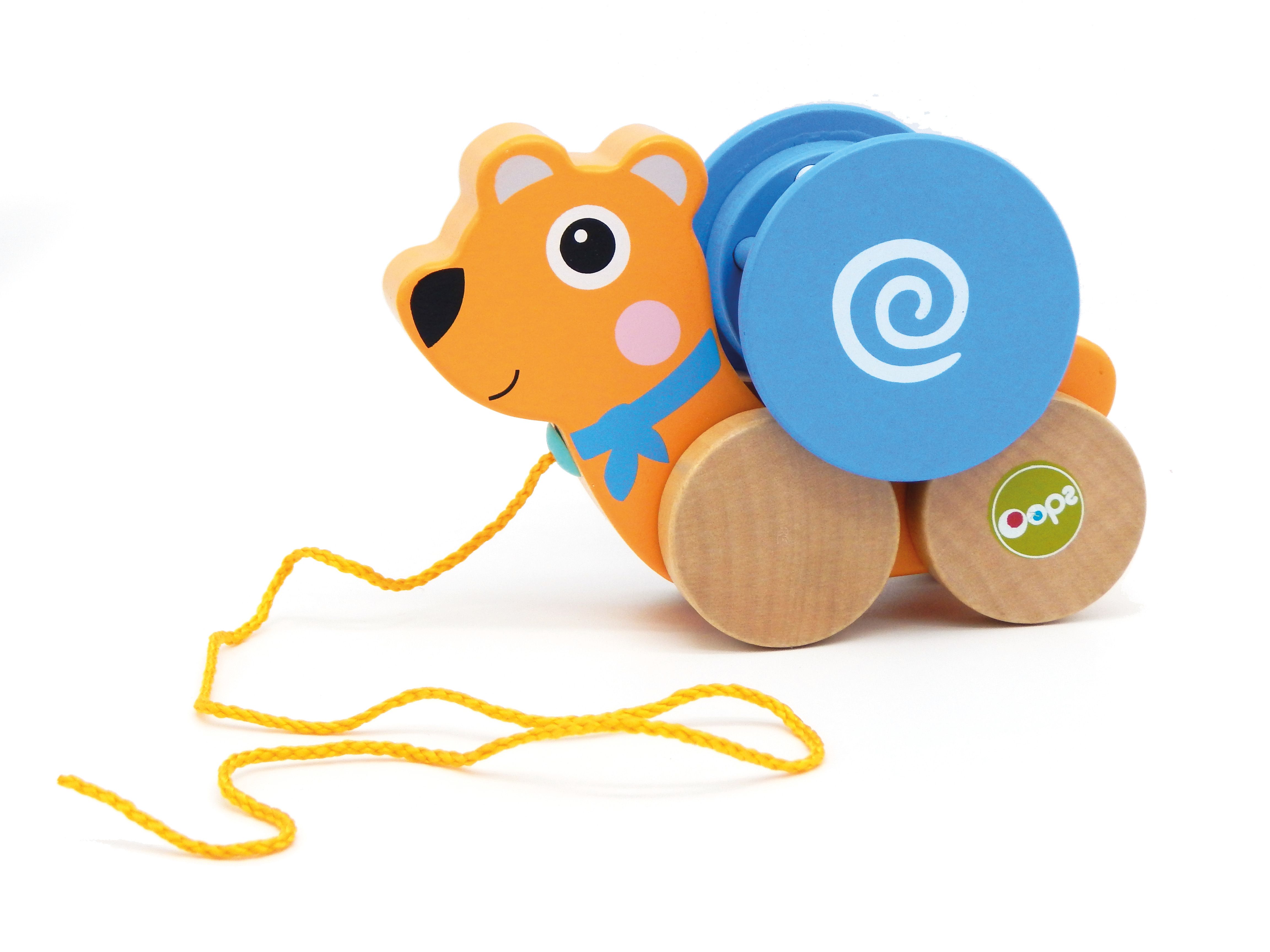 Oops - Pull & Fun With Detachable Rotating Ball And Rattle - Bear