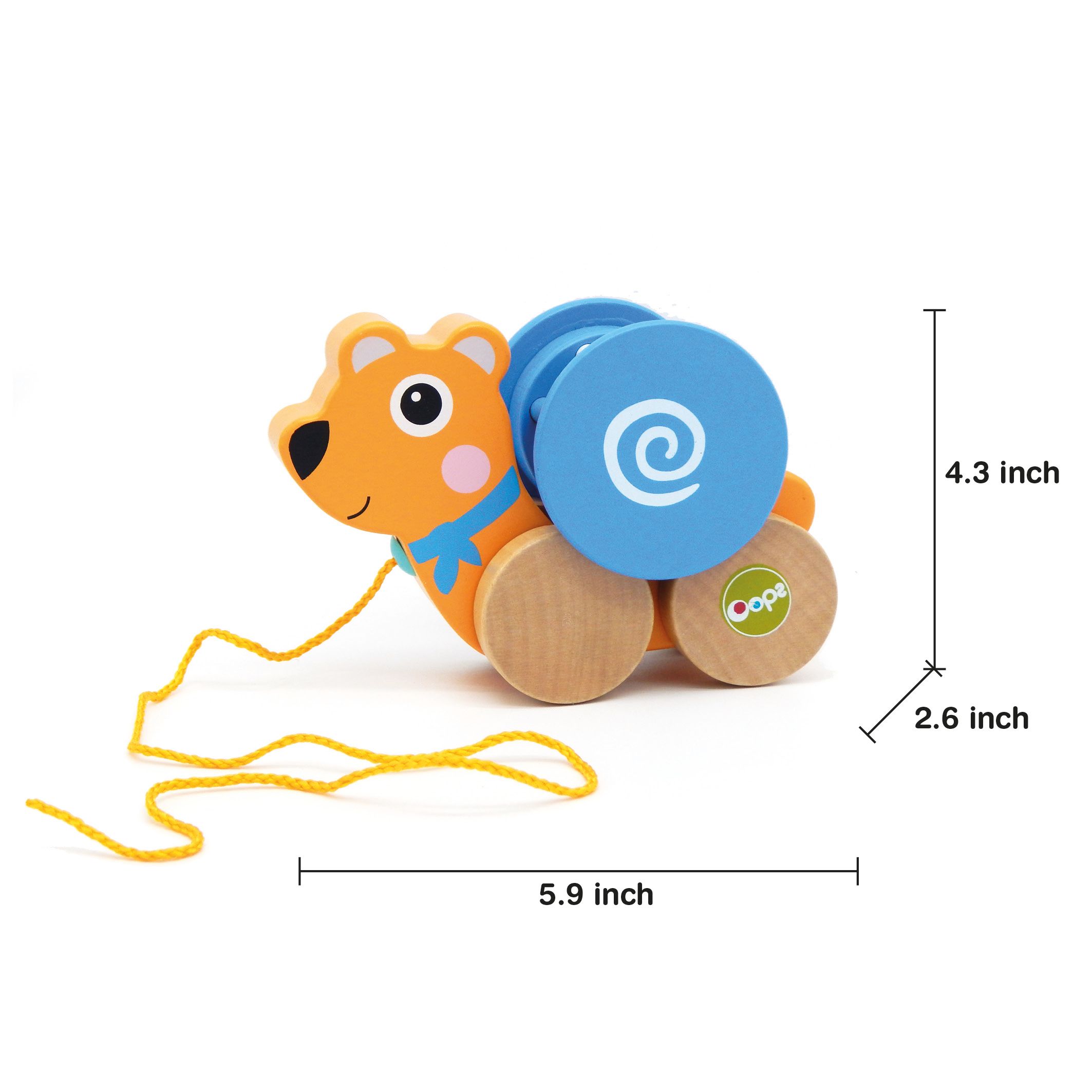 Oops - Pull & Fun With Detachable Rotating Ball And Rattle - Bear