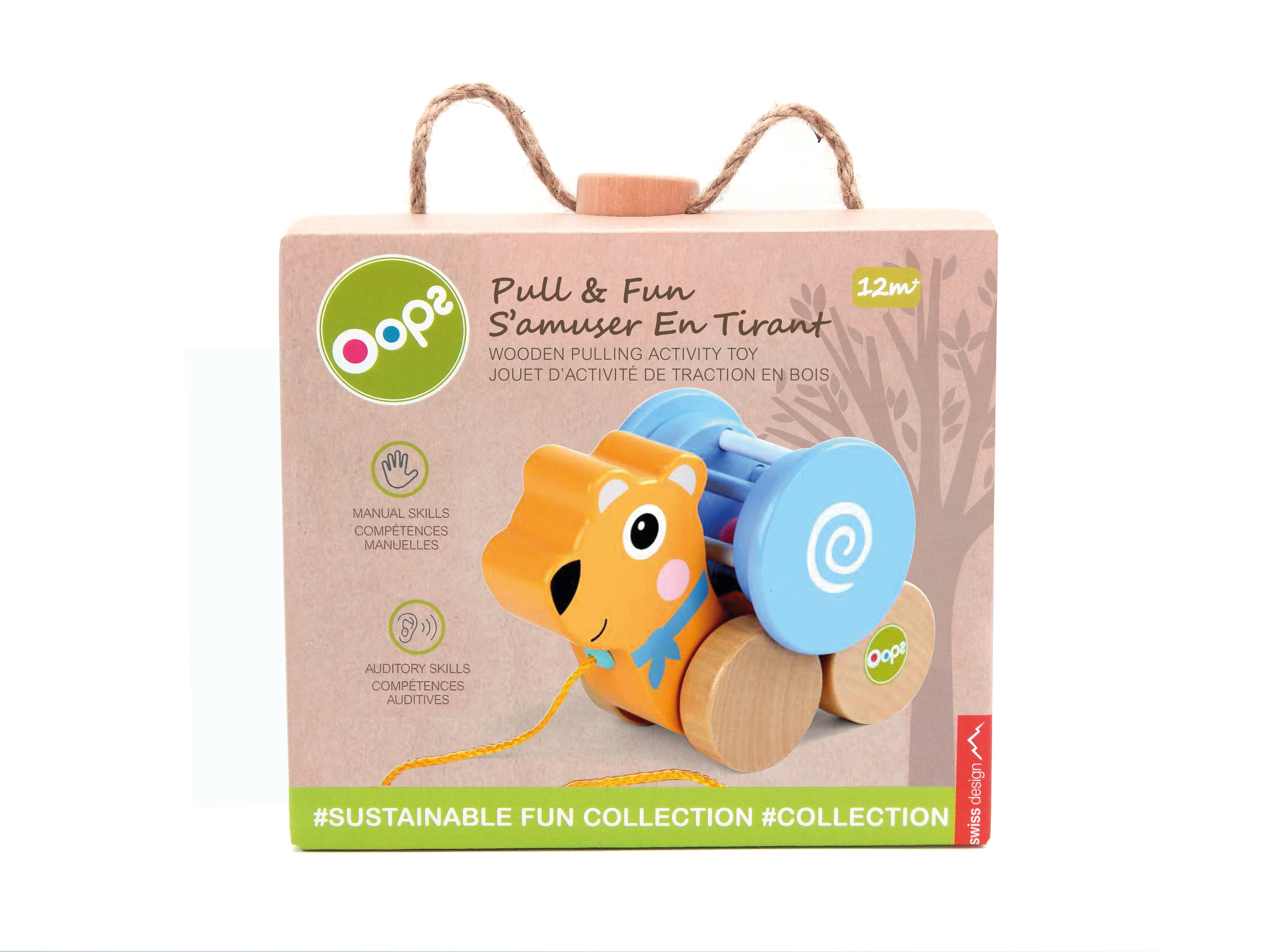 Oops - Pull & Fun With Detachable Rotating Ball And Rattle - Bear