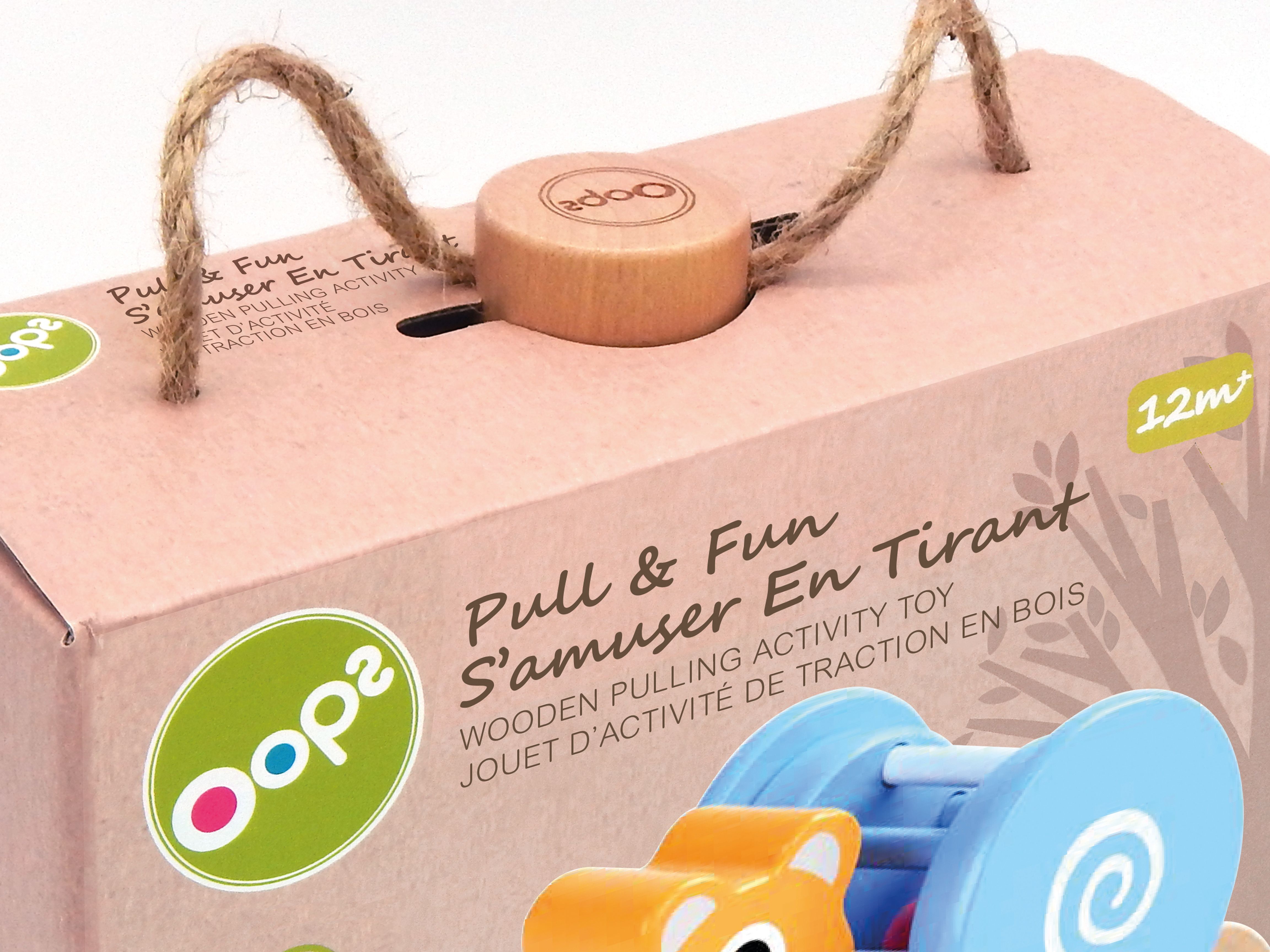 Oops - Pull & Fun With Detachable Rotating Ball And Rattle - Bear