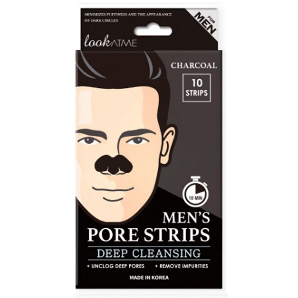 Look At Me - Men'S Charcoal Nose Strips - 10 Pcs