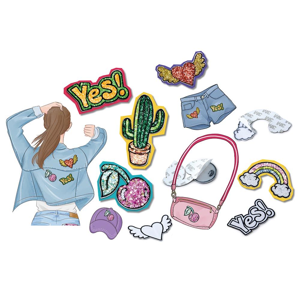 Paulinda - Fabric Patch Kit & Magic Glitter - 12Pcs