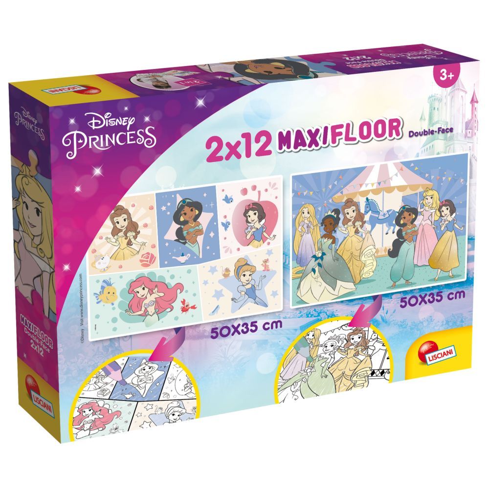 Disney - Supermaxi Princess Puzzle 2 x 12pcs