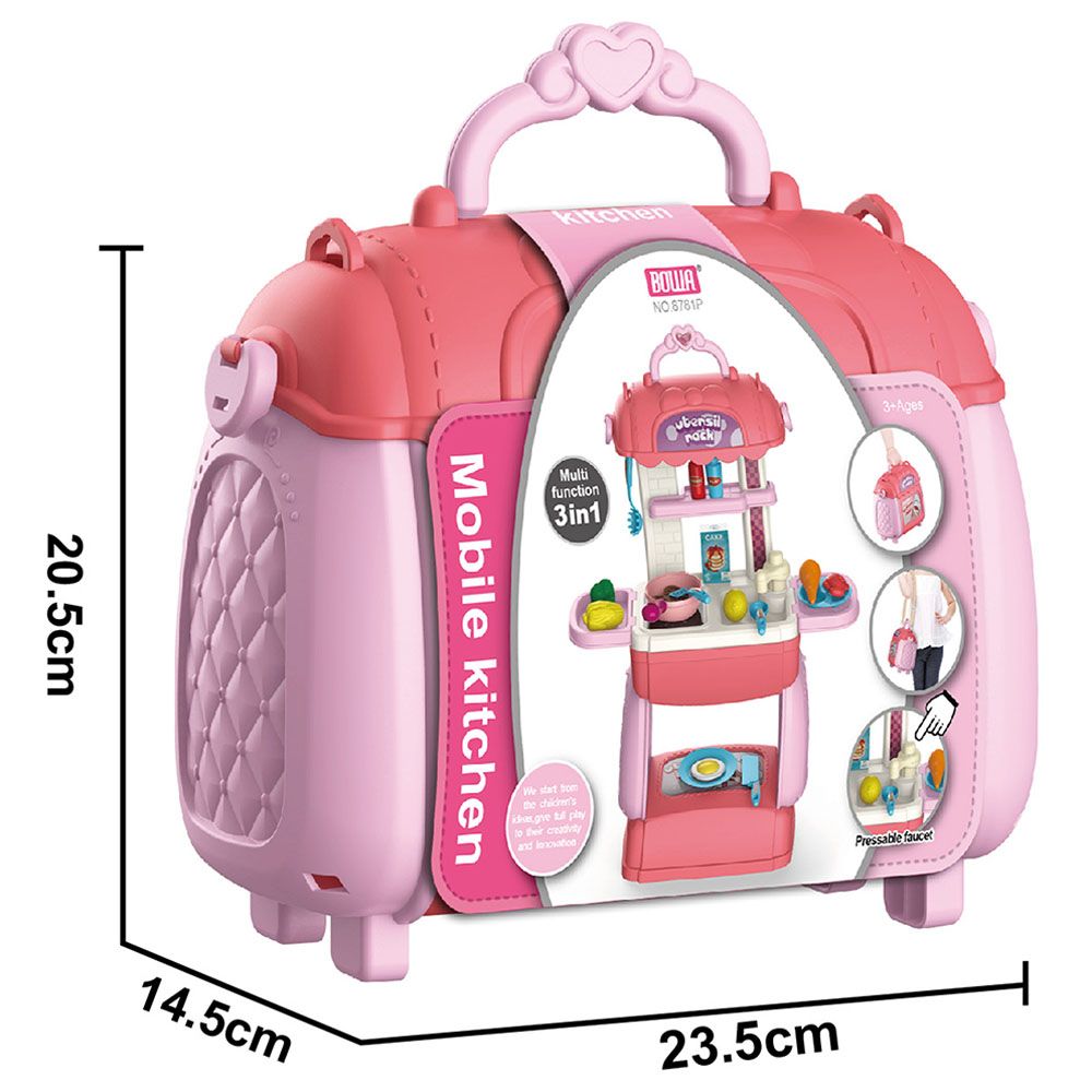 Jawda - 3-in-1 Mobile Kitchen - Pink