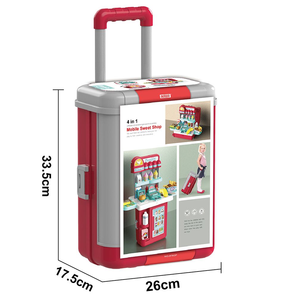 Jawda - 4-in-1 Desserts Trolley Case - Red