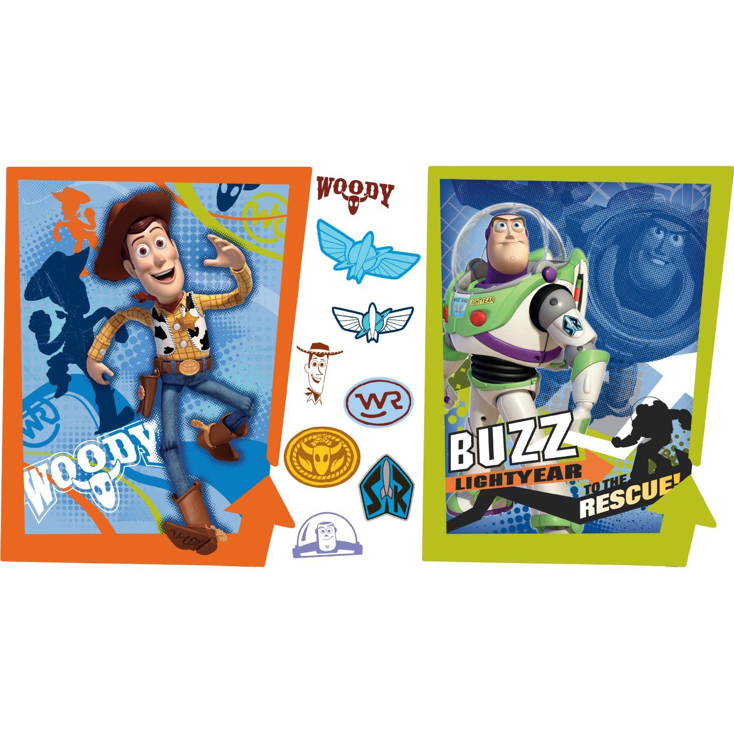 RoomMates Toy Story - Buzz & Woody Peel & Stick Giant Poster