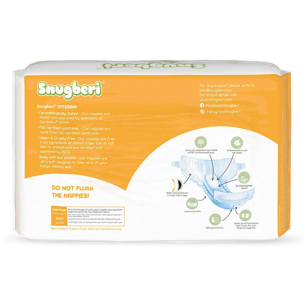 Snugberi - Premium Eco-friendly Diaper Size 1 New Born 2-5Kg 32pcs