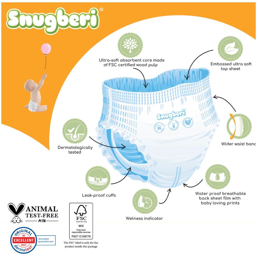 Snugberi - Premium Eco-friendly Diaper Pants Size 4 Large 7-12 kg 24pcs