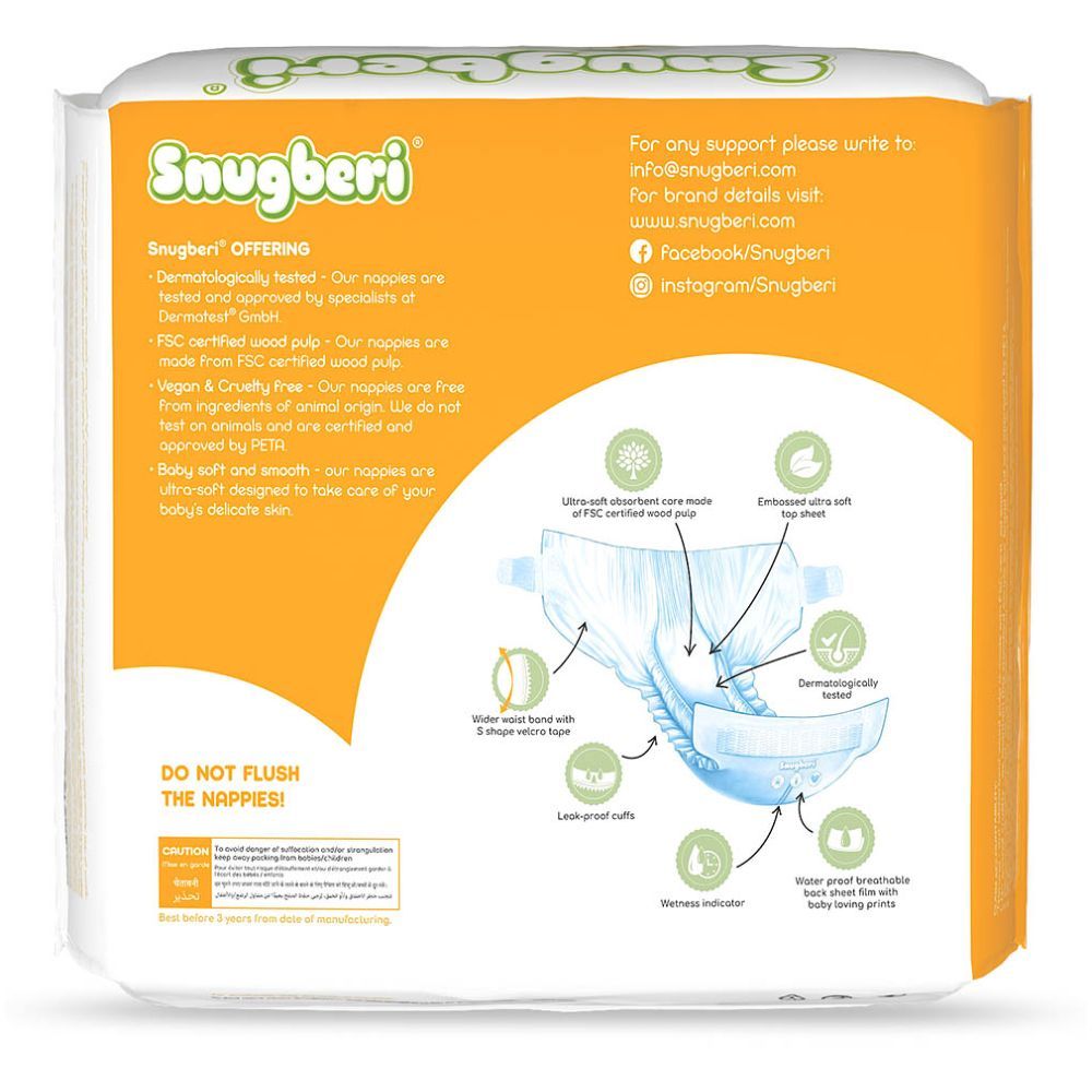 Snugberi - Premium Eco-friendly Diaper Size 1 New Born 2-5Kg - Mega Pack 80pcs