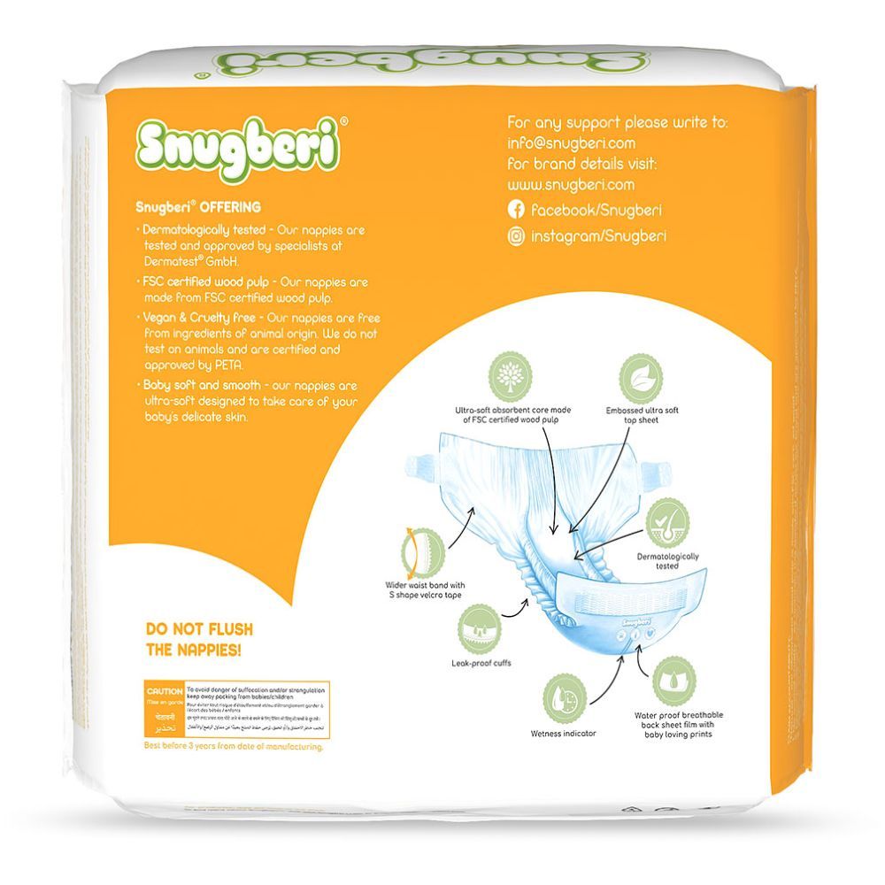 Snugberi - Premium Eco-friendly Diaper Size 2 Small 4-7kg - Mega Pack 74pcs