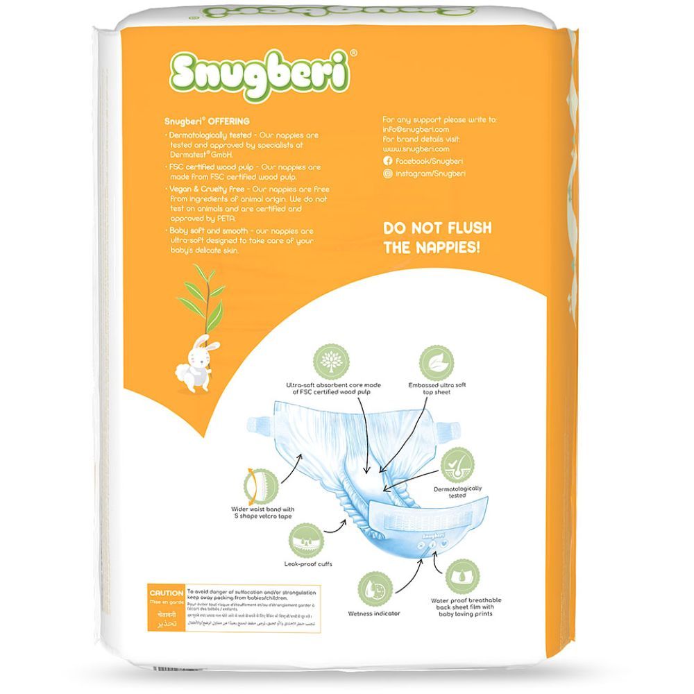 Snugberi - Premium Eco-friendly Diaper Size 4 Large 7-12 kg - Mega Pack 60pcs