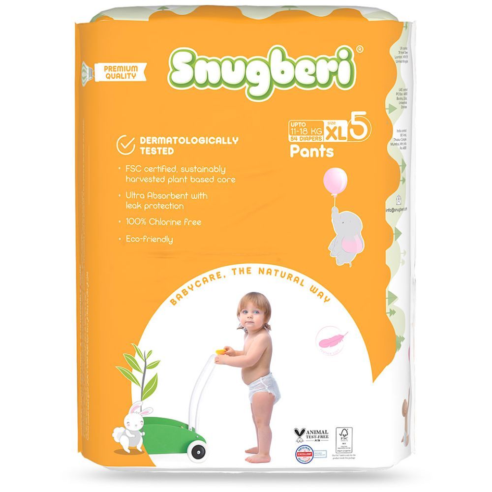 Snugberi - Diaper Pants Size 5 X Large 11-18kg - Mega Pack 54pcs