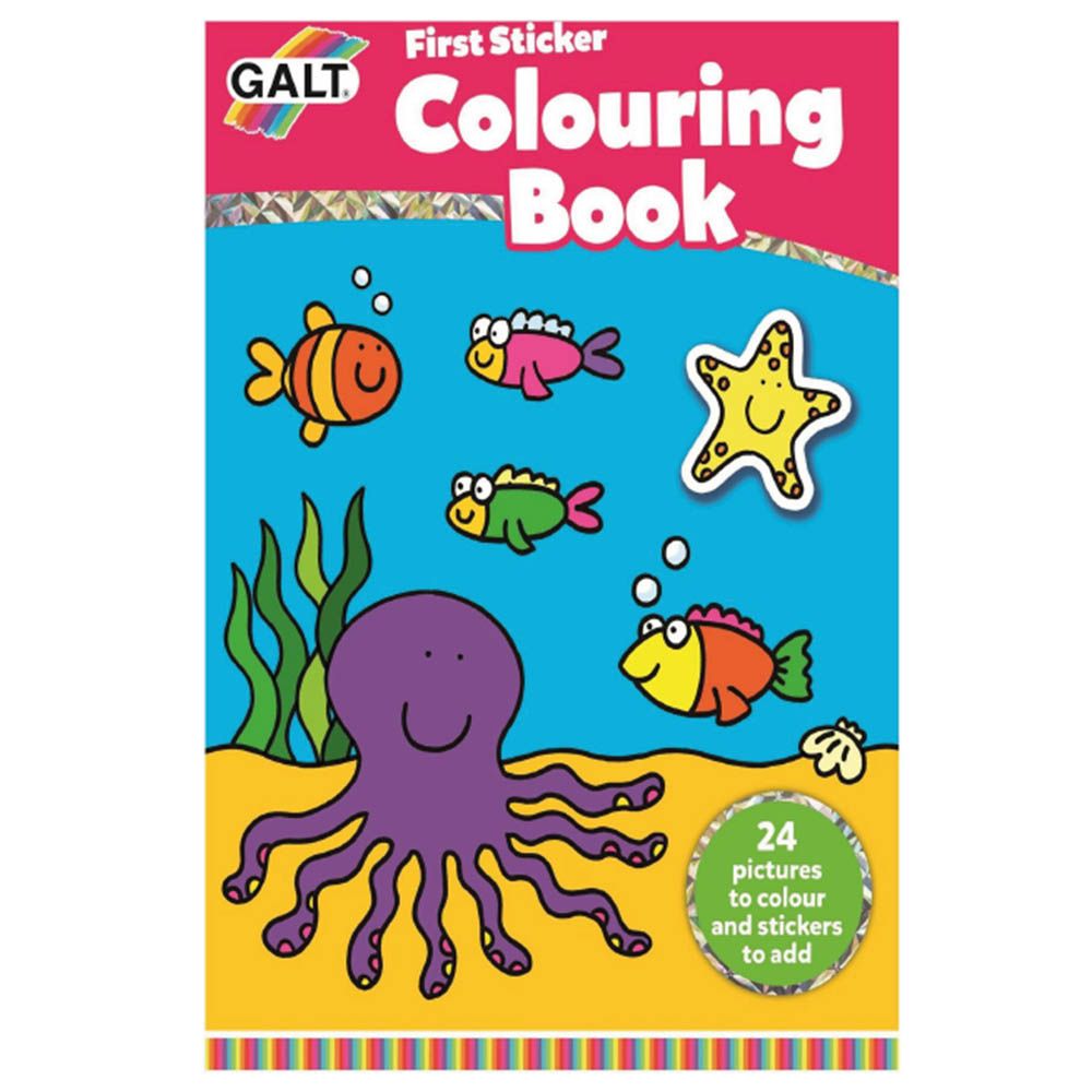 كتاب First Sticker Colouring Book