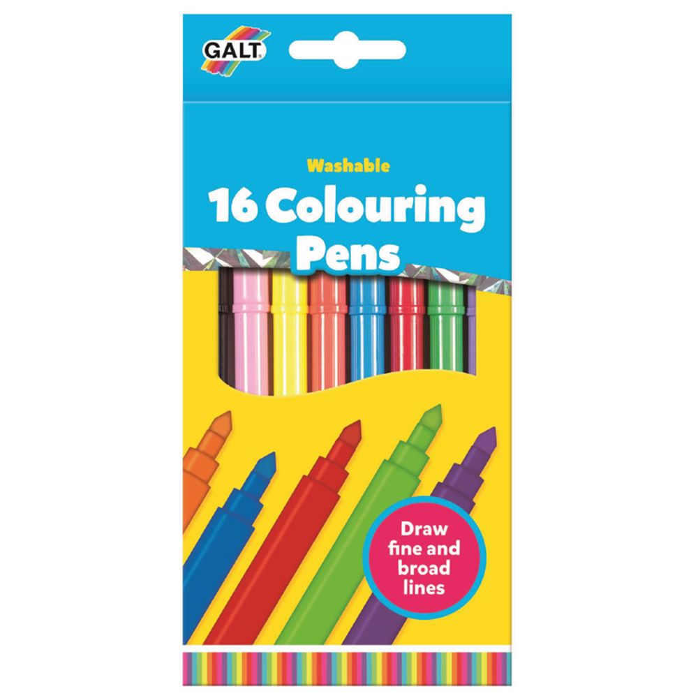 Galt Toys - 16 Colouring Pens - Washable