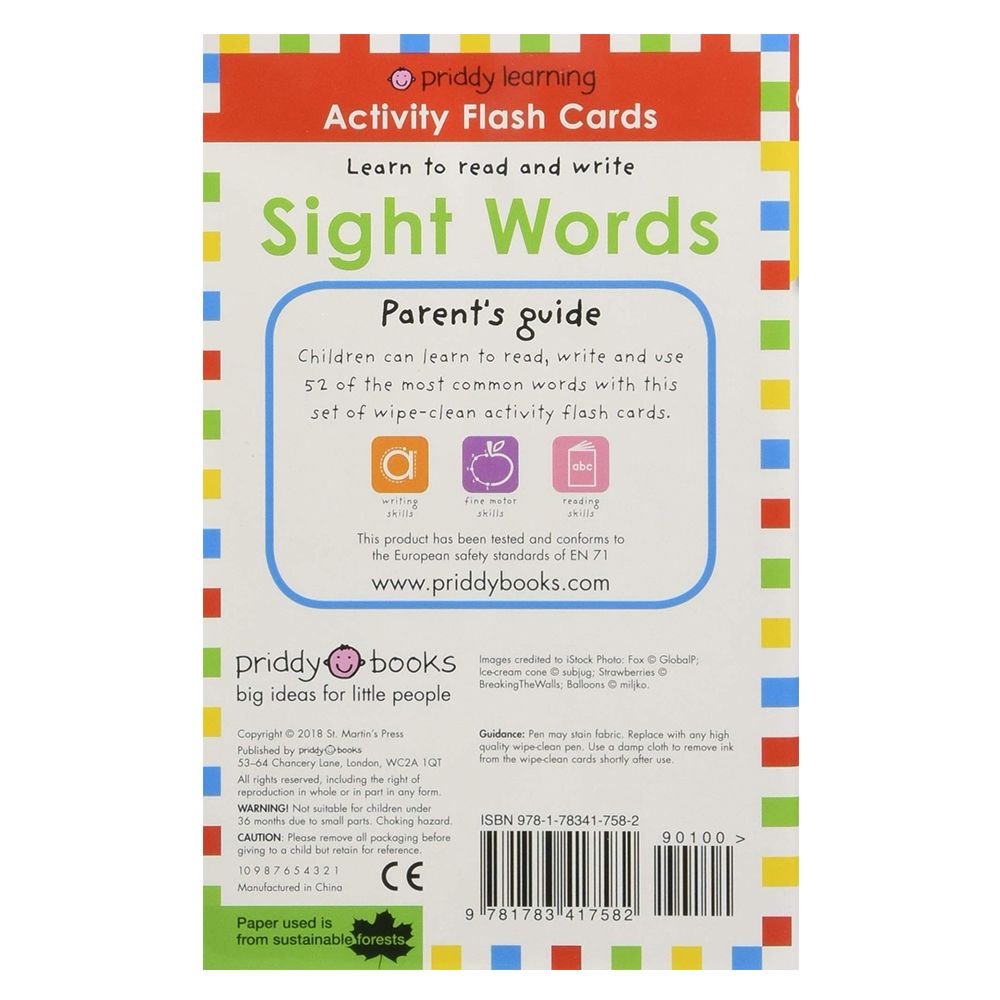 Activity Flash Cards : Learn to Read and Write Sight Words