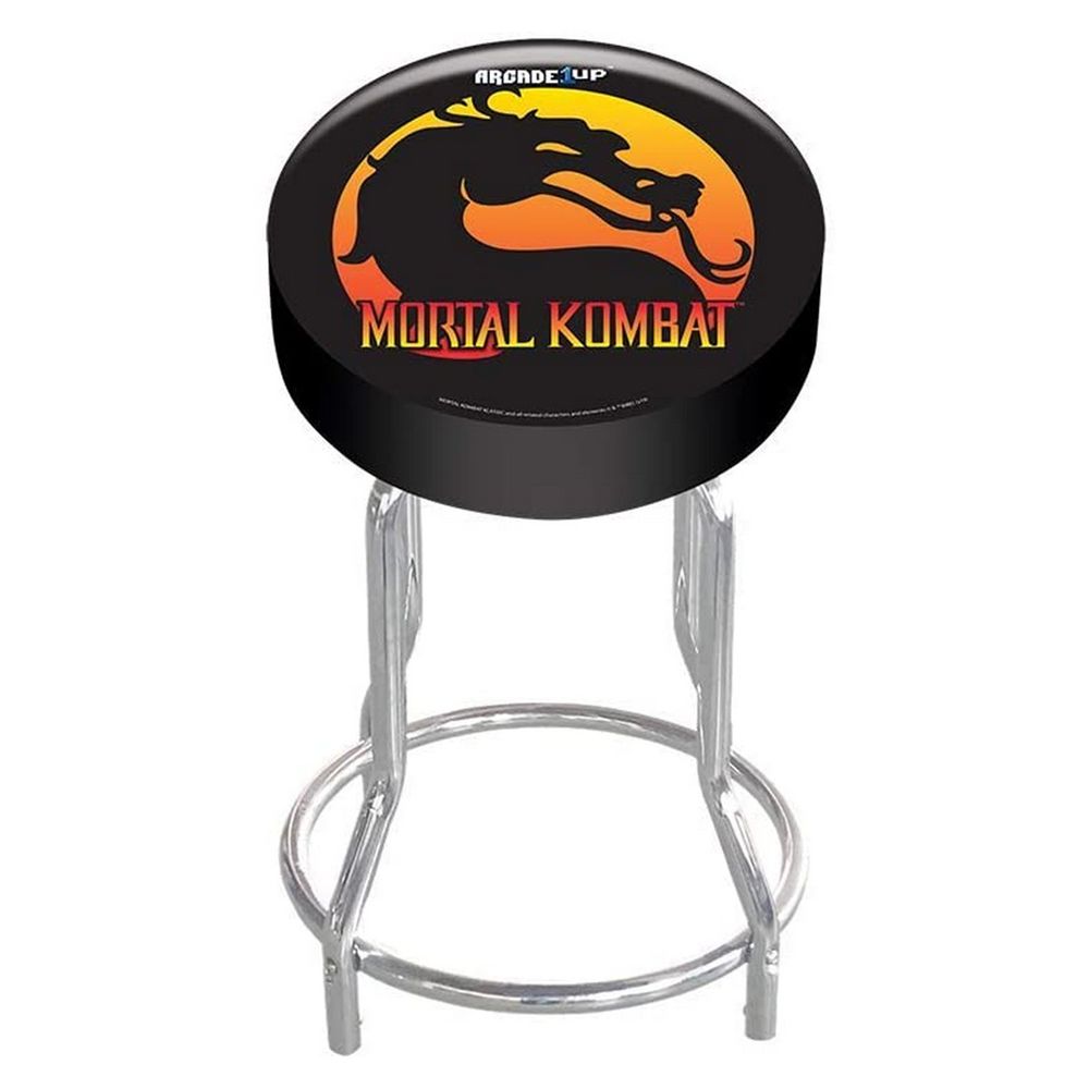 Arcade1Up - Mortal Kombat 2 Arcade Cabinet With Light-Up Marquee Stool And Riser Set